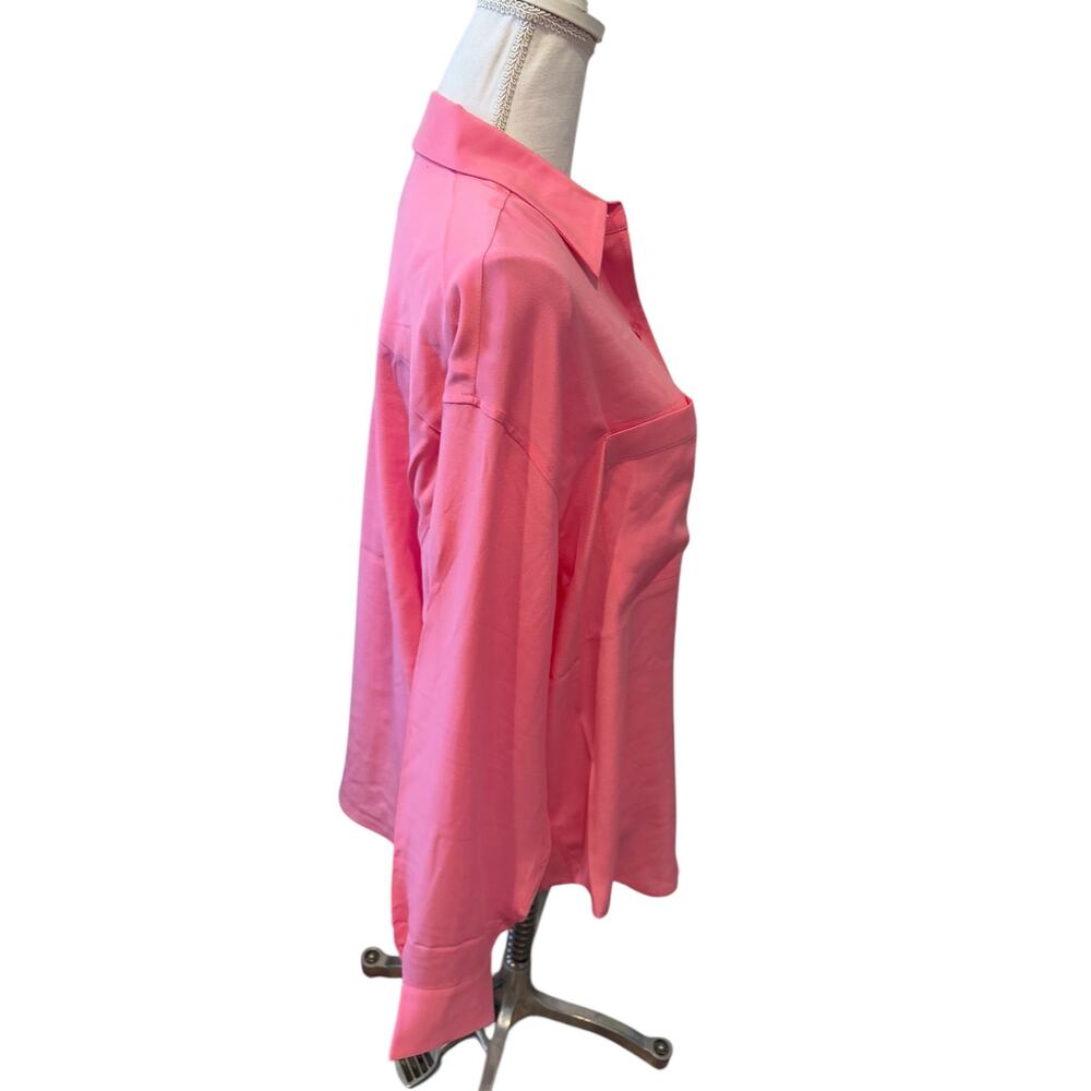 Equipment Femme OTY Oversized Silk Button Up Shirt Pink S - Picture 6 of 9